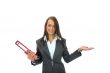 Business woman with folder