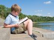 boy reads book