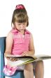 Little girl reading