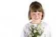 Little girl with flowers