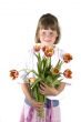 Girl with a flower-gift