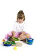 playing with sand
