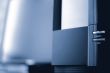 Desktop station with liquid crystal display. Tint dark blue #3