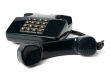 Telephone set of black color