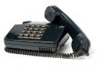 Telephone set of black color