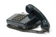 Telephone set of black color