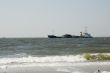Cargo-boat near the coast