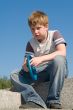 boy with frisbee