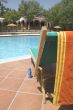 Relaxing bed at swimmingpool