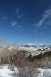 High cirrus in blue sky