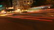 Passing traffic, blurred taillights,