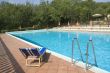 swimmingpool with blue bed