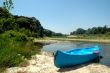 Canoe in river