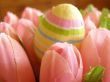 eastern egg and flowers