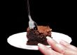 Brownie on a White Plate