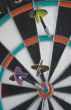 Three darts in the dartboard