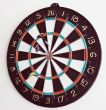 Three darts in the dartboard