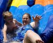 Laughing on Water Slide