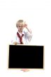 Toddler with black-board