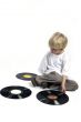 Young boy with vinyl
