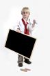 kid with blackboard