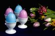 easter-eggs with spring-flowers