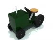 toy tractor from green plastic