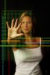 Binary Girl with coded grid