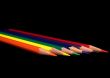Colored Pencils on Black Background