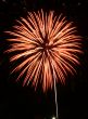 Night fireworks upon dark sky