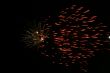 Night fireworks upon dark sky