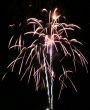 Night fireworks upon dark sky