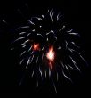 Night fireworks upon dark sky