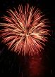 Night fireworks upon dark sky