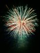 Night fireworks upon dark sky