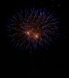 Night fireworks upon dark sky