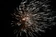 Night fireworks upon dark sky