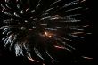 Night fireworks upon dark sky