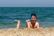woman at the sea
