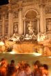 the trevi fountain by night