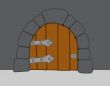 old heavy door