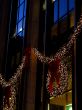 Glass Skyscraper Detail with Holiday Wreaths