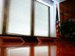 Empty Business Conference Room with American Flag