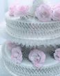 Elaborate Wedding Cake With Pink Flowers
