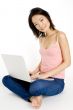 Asian Woman With Computer