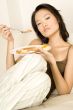 Asian Eating Breakfast