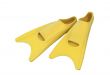 Yellow flippers on white background