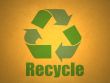 recycling symbol on cardboard