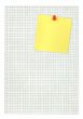 adhesive note and squared pape