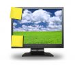 adhesive notes on lcd